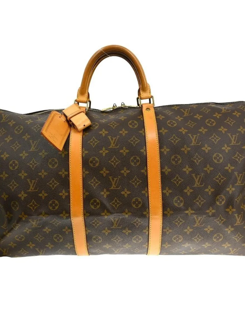 Best03 LOUIS VUITTON KEEPALL 60 TRAVEL HANDBAG MONOGRAM
